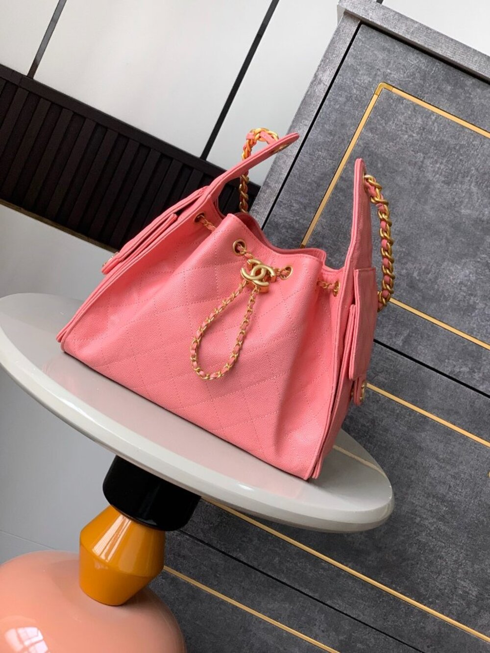 Chanel 25S Small Drawstring Hobo Bag